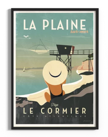 affiche-la-plaine-sur-mer-vintage-atlantique-yohan-gaborit