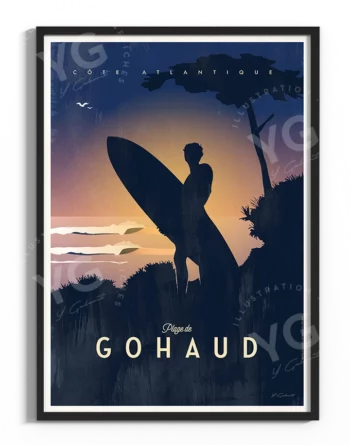 affiche-surf-gohaud-vintage-atlantique-yohan-gaborit