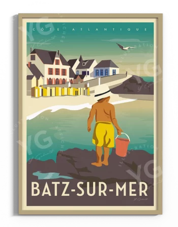 affiche-batz-sur-mer-plage-saint-michel-vintage-atlantique-yohan-gaborit