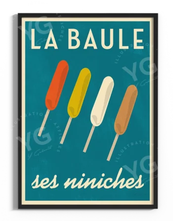 affiche-la-baule-les-niniches-vintage-yohan-gaborit