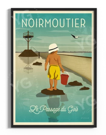 affiche-noirmoutier-le gois-vintage-vendee-yohan-gaborit