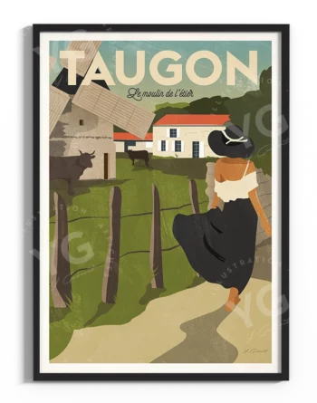 affiche-taugon-vintage-charente-maritime-yohan-gaborit