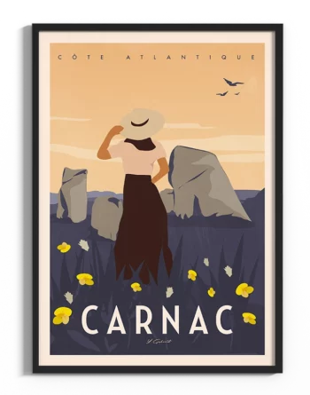 affiche-carnac-vintage-bretagne-atlantique-yohan-gaborit