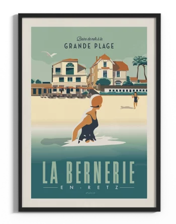 affiche-la-bernerie-en-retz-grande-plage-vintage-yohan-gaborit