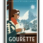 affiche-gourette-pyrenees-vintage-yohan-gaborit