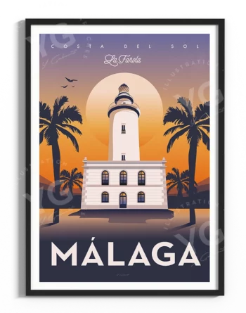 affiche-Malaga-la-farola-poster-yohan-gaborit