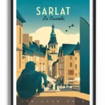 affiche-Sarlat-vintage-yohan-gaborit