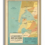 carte-bassin-arcachon-affiche-vintage-yohan-gaborit