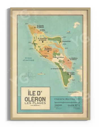 affiche-carte-ile-oleron-retro-yohan-gaborit