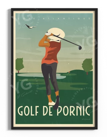 affiche-golf-de-pornic-vintage-atlantique-yohan-gaborit
