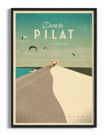 affiche-dune-du-pilat-vintage-atlantique-yohan-gaborit copie