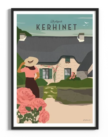 affiche-kerhinet-village-vintage-atlantique-yohan-gaborit