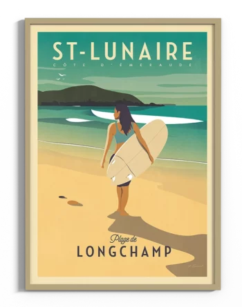 affiche-surf-saint-lunaire-plage-de-longchamp-yohan-gaborit