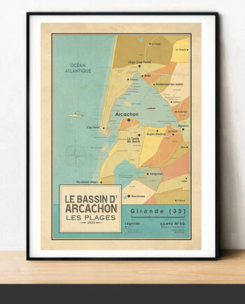 Carte-Bassin-arcachon-affiche-yohan-gaborit